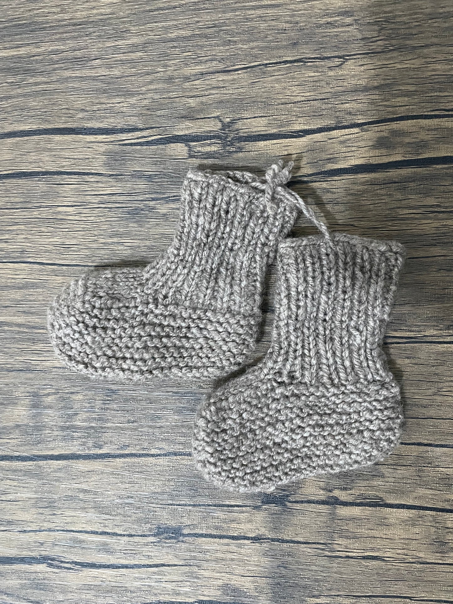 Booties (natural grey) (toddler size)