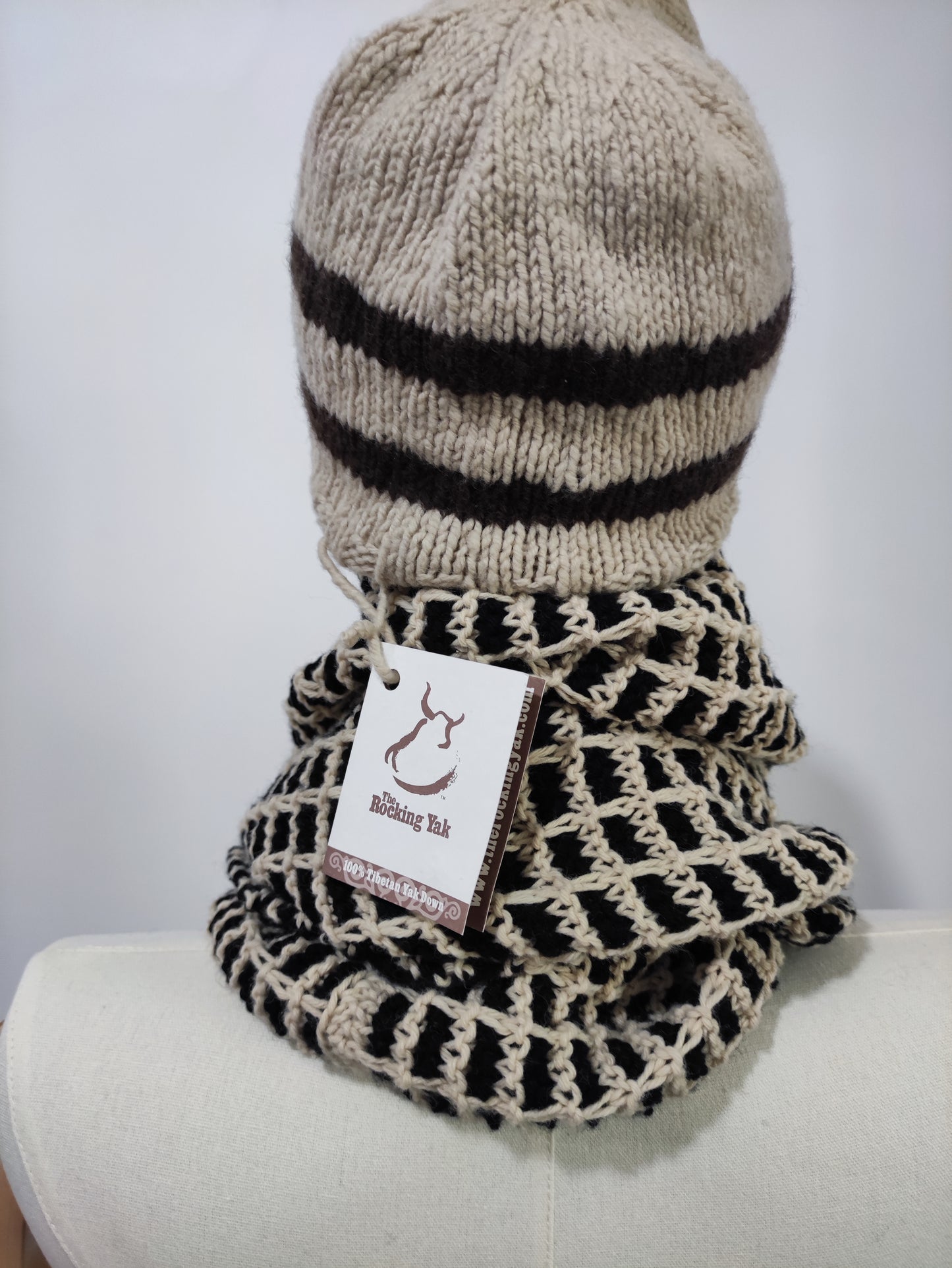 black and white plaid scarf