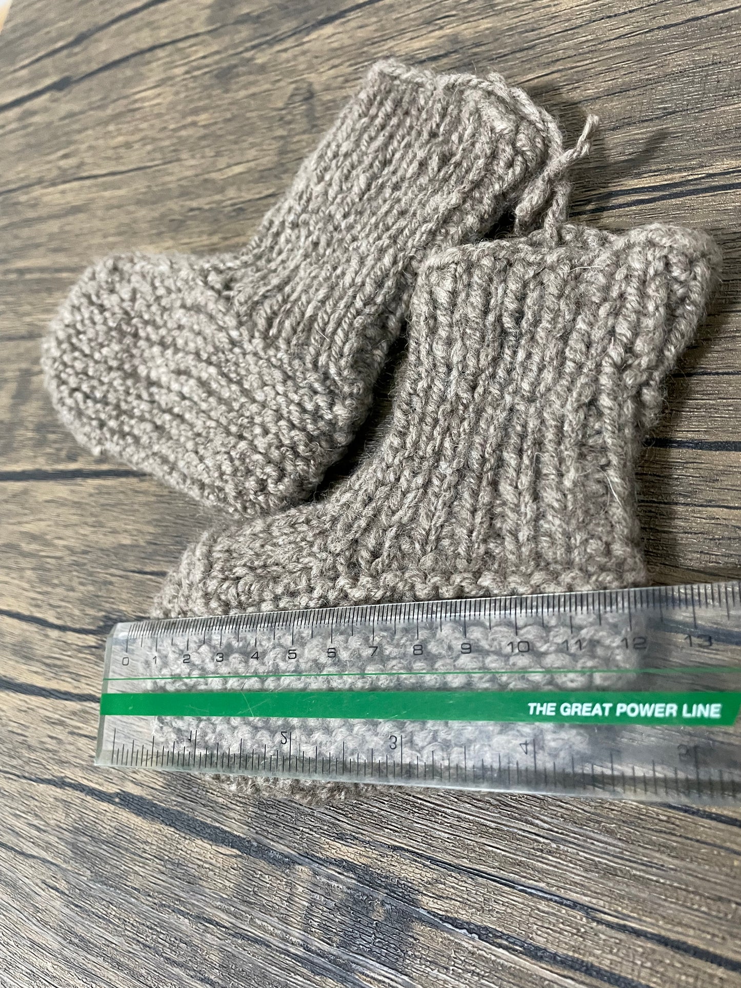Booties (natural grey) (toddler size)