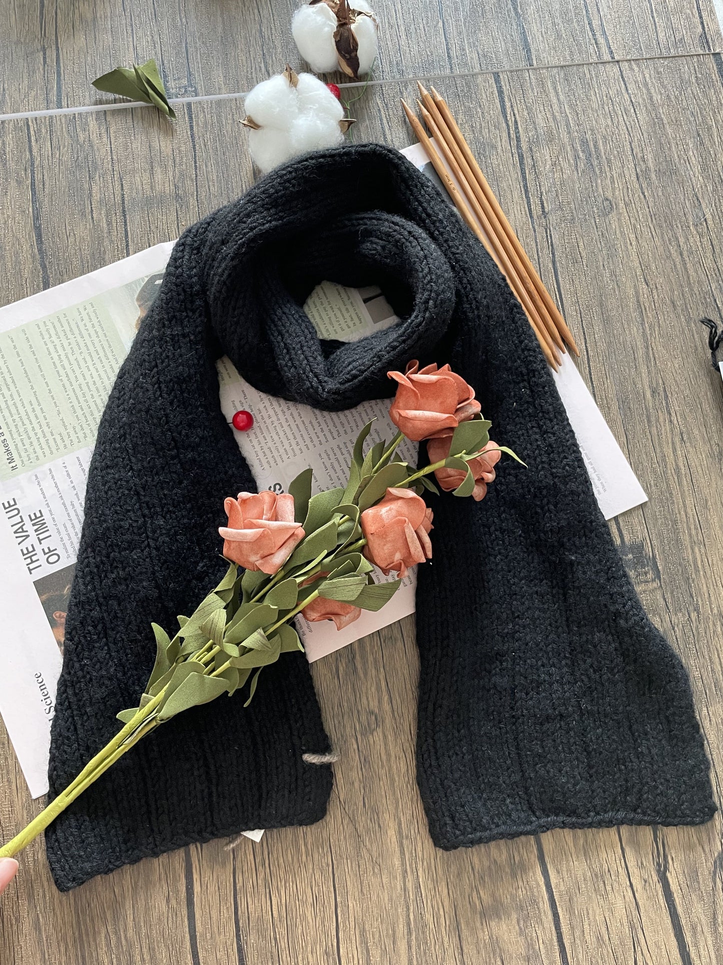 Men's Black Scarf