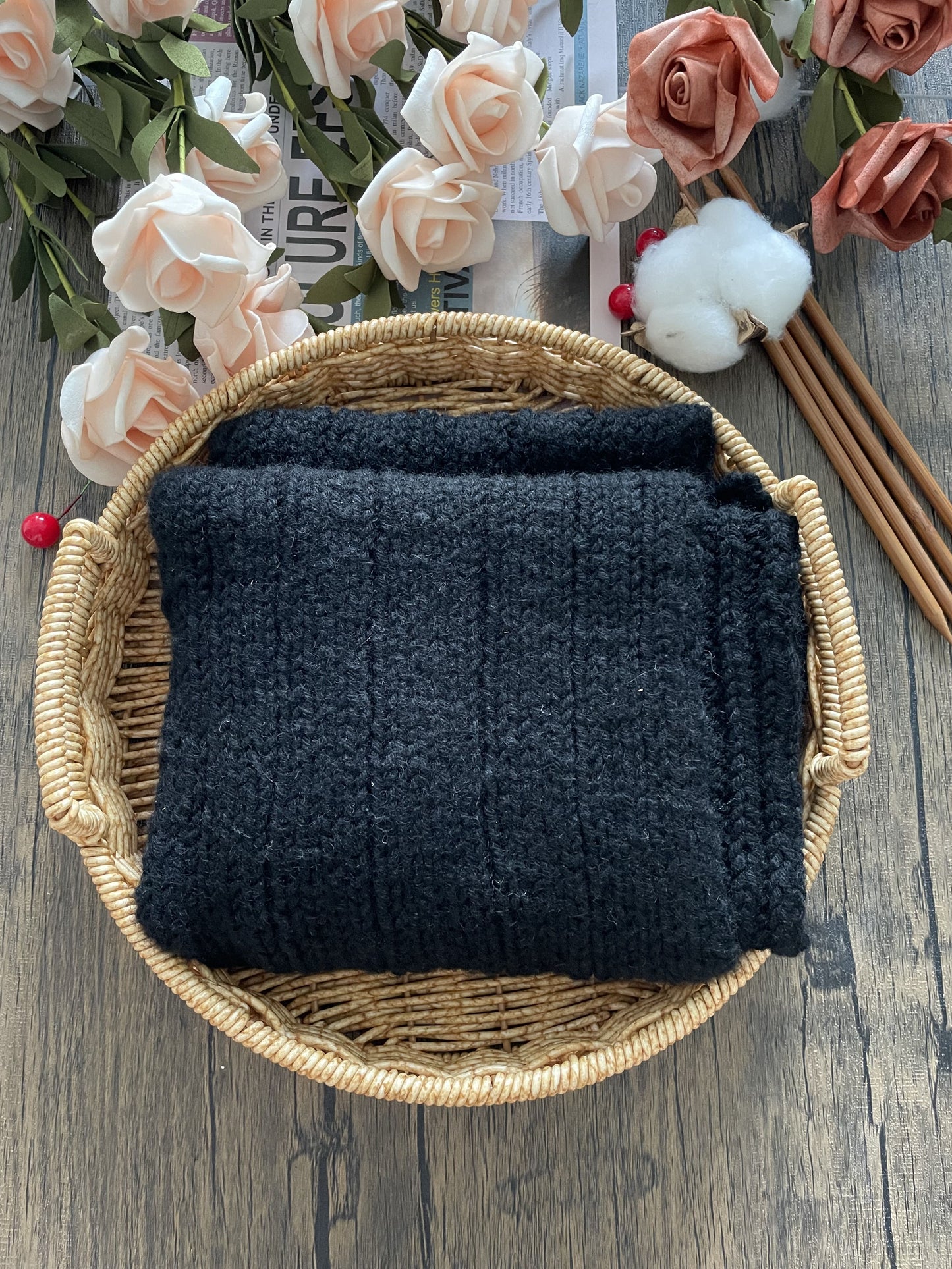 Men's Black Scarf
