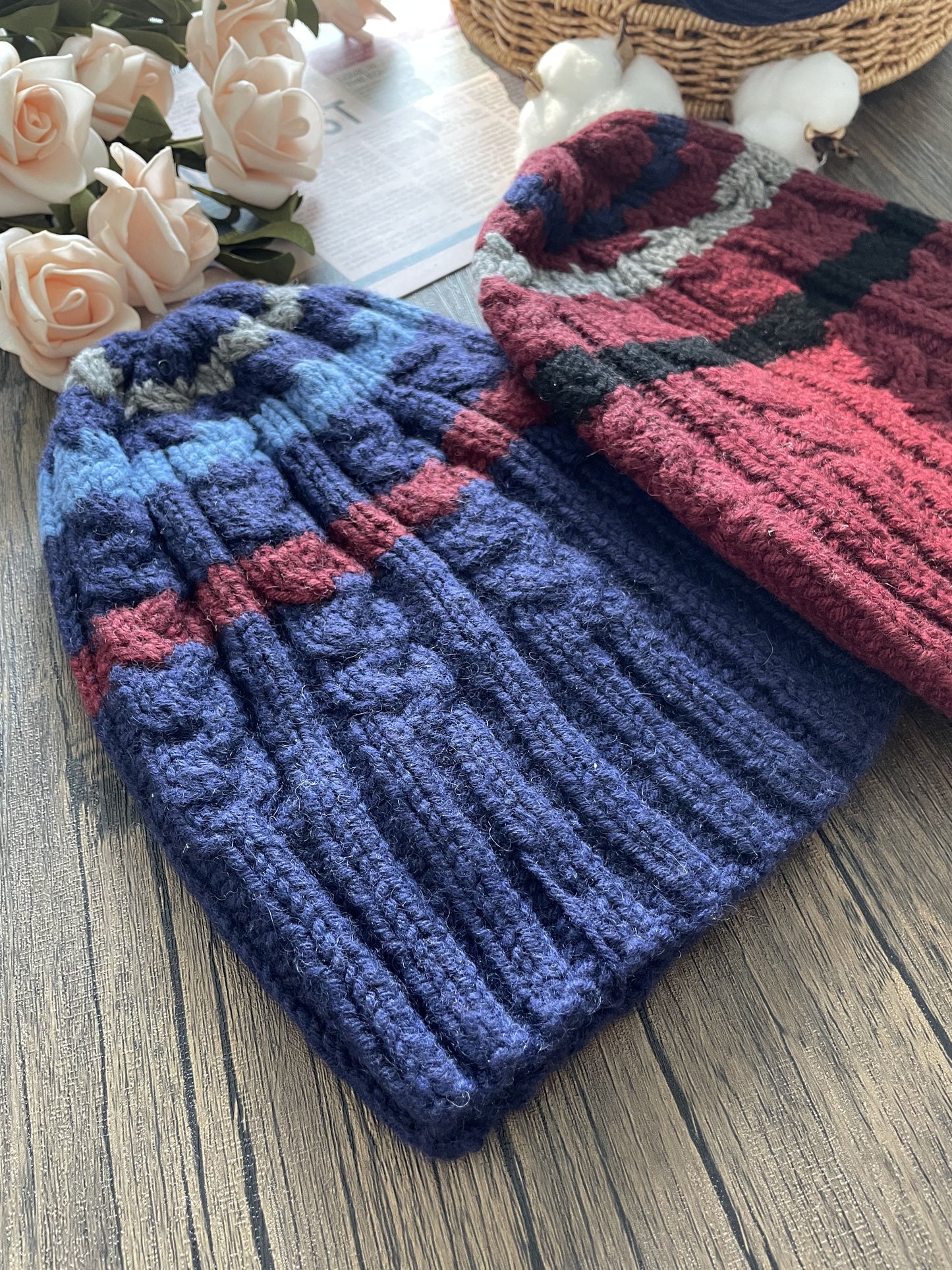Cables & Stripes Hat