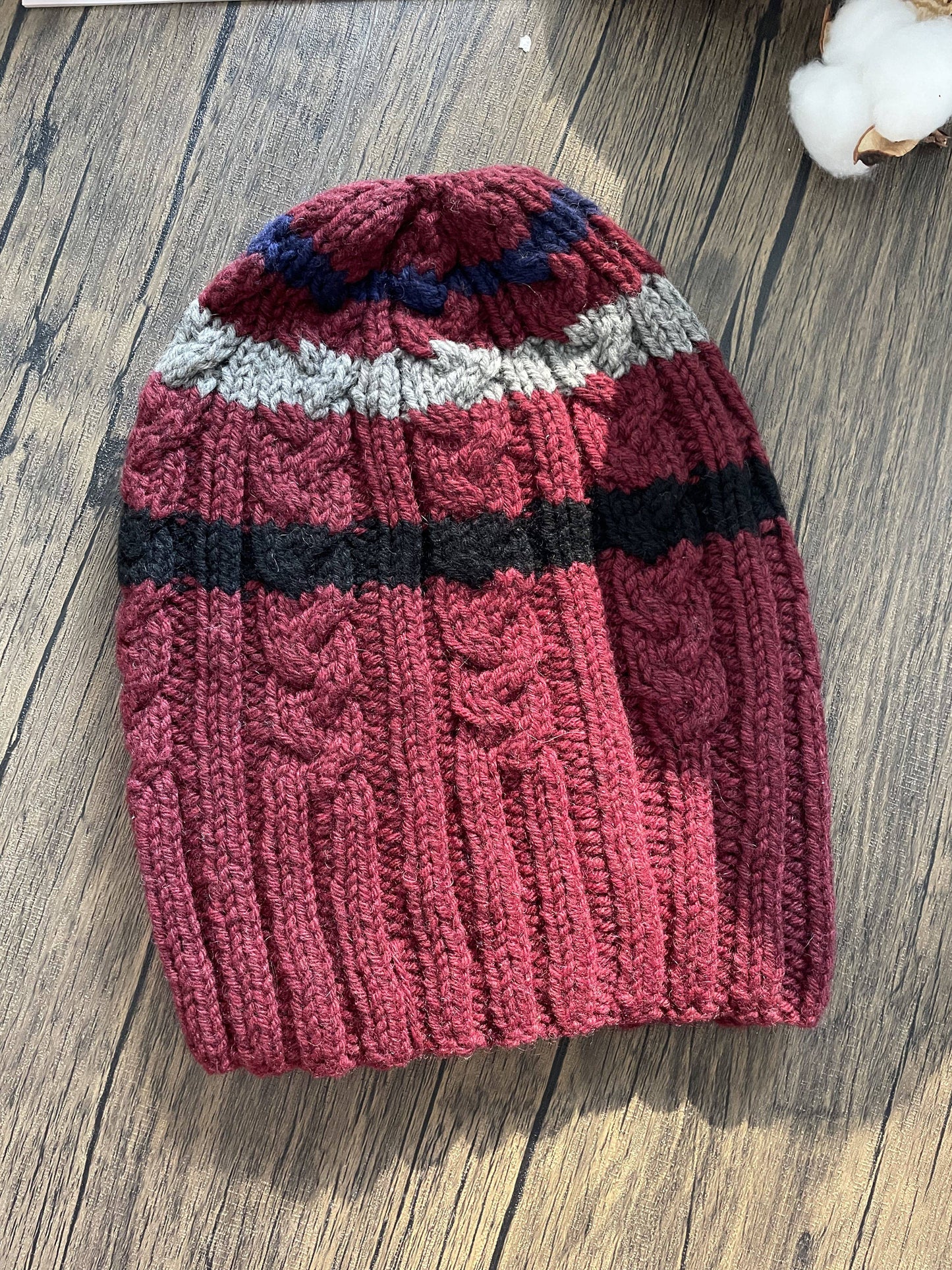 Cables & Stripes Hat
