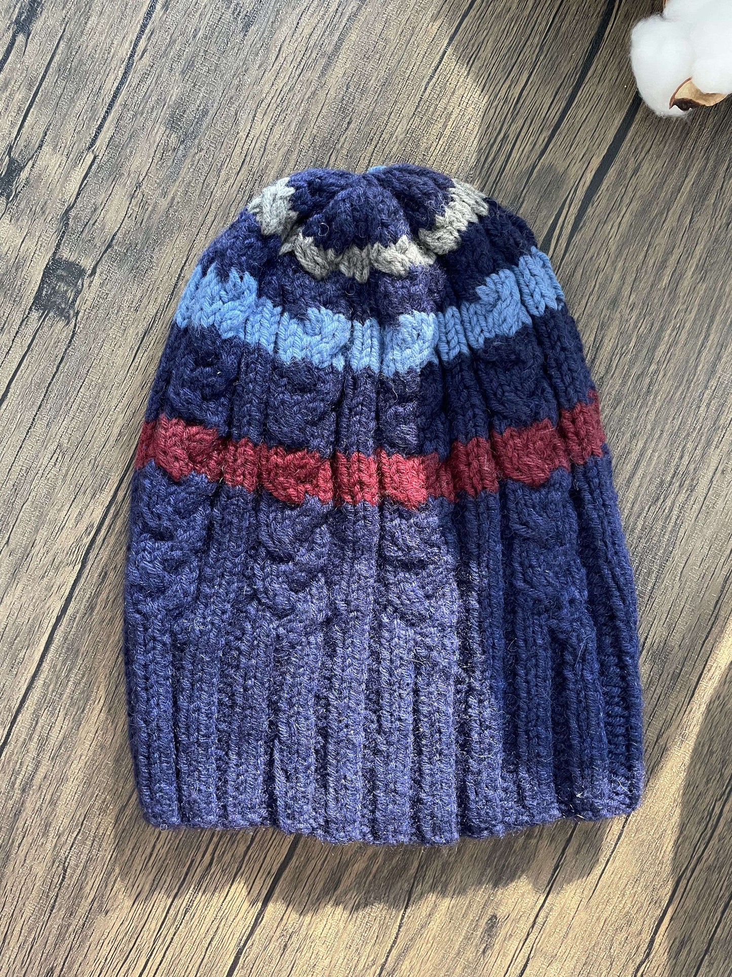 Cables & Stripes Hat