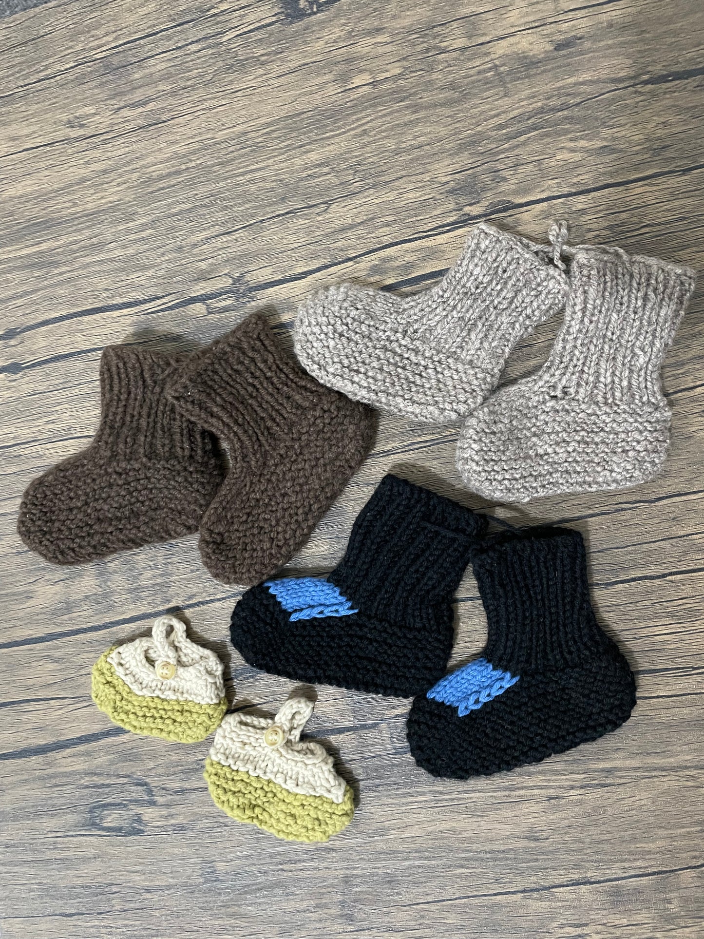 Booties (natural grey) (toddler size)